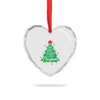 Funny Xmas Heart Crystal Glass Ornament Have Yourself A Skibidi Little Rizzmas - Wonder Print Shop