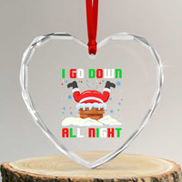 Funny Xmas Heart Crystal Glass Ornament I Go Down All Night Santa Chimney - Wonder Print Shop
