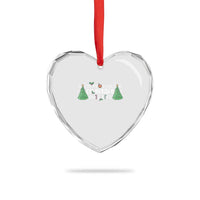 Funny Xmas Heart Crystal Glass Ornament I'm Probably On Santa's List - Wonder Print Shop