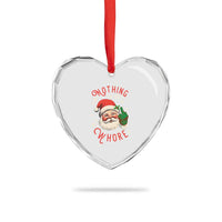 Funny Xmas Heart Crystal Glass Ornament Nothing For You Whore Santa Middle Finger - Wonder Print Shop