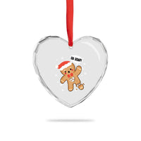 Funny Xmas Heart Crystal Glass Ornament Op Snap Gingerbread Broken Heart - Wonder Print Shop