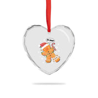 Funny Xmas Heart Crystal Glass Ornament Op Snap Gingerbread Broken Leg - Wonder Print Shop