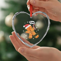 Funny Xmas Heart Crystal Glass Ornament Op Snap Gingerbread Broken Leg - Wonder Print Shop