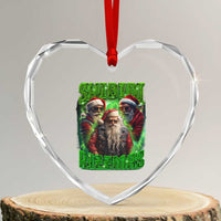 Funny Xmas Heart Crystal Glass Ornament Skibidi Rizzmas Cool Santa Rizz - Wonder Print Shop