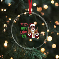 Funny Xmas Hiphop Black Santa Crystal Glass Ornament They Not Like Us African American Christmas TS09