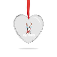 Funny Xmas Husky Heart Crystal Glass Ornament Merry Kissmyasss Husky Reindeer Dog Lover - Wonder Print Shop