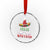 Funny Xmas In Mexico Crystal Glass Ornament Feliz Navidad Sombrero Santa Hat - Wonder Print Shop