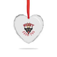 Funny Xmas Krampus Pug Dog Heart Crystal Glass Ornament Merry Krampug Cute Pug Satan - Wonder Print Shop