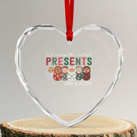 Funny Xmas Labor And Delivery Nurse Heart Crystal Glass Ornament We Wrap The Cutest Presents L&D Nurse - Wonder Print Shop