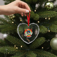 Funny Xmas LGBT Heart Crystal Glass Ornament Slay All Day Sleigh Rainbow - Wonder Print Shop