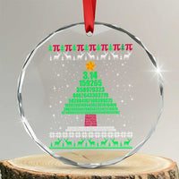 Funny Xmas Math Crystal Glass Ornament 3.14 Pi Christmas Tree TS09