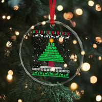 Funny Xmas Math Crystal Glass Ornament 3.14 Pi Christmas Tree TS09