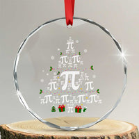 Funny Xmas Math Teacher Crystal Glass Ornament Pi Christmas Tree TS09