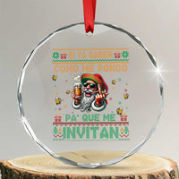 Funny Xmas Mexico Beer Crystal Glass Ornament Si Ya Saben Como Me Pongo Pa'que Me Invitan Santa Drunk TS09