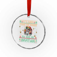 Funny Xmas Mexico Beer Crystal Glass Ornament Si Ya Saben Como Me Pongo Pa'que Me Invitan Santa Drunk TS09