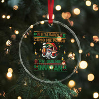 Funny Xmas Mexico Beer Crystal Glass Ornament Si Ya Saben Como Me Pongo Pa'que Me Invitan Santa Drunk TS09