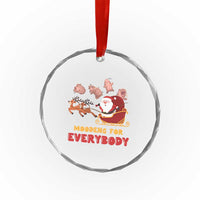 Funny Xmas Moo Deng For Everyone Crystal Glass Ornament Cute Baby Hippo Santa Reindeer TS09