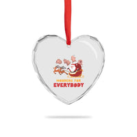 Funny Xmas Moo Deng For Everyone Heart Crystal Glass Ornament Cute Baby Hippo Santa Reindeer - Wonder Print Shop