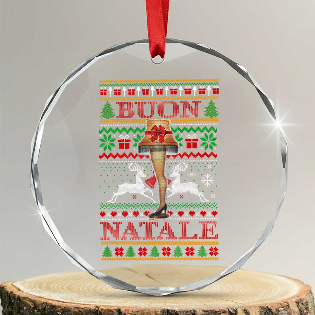 Funny Xmas Movie Crystal Glass Ornament Buon Natale Lamp Italian Christmas TS11