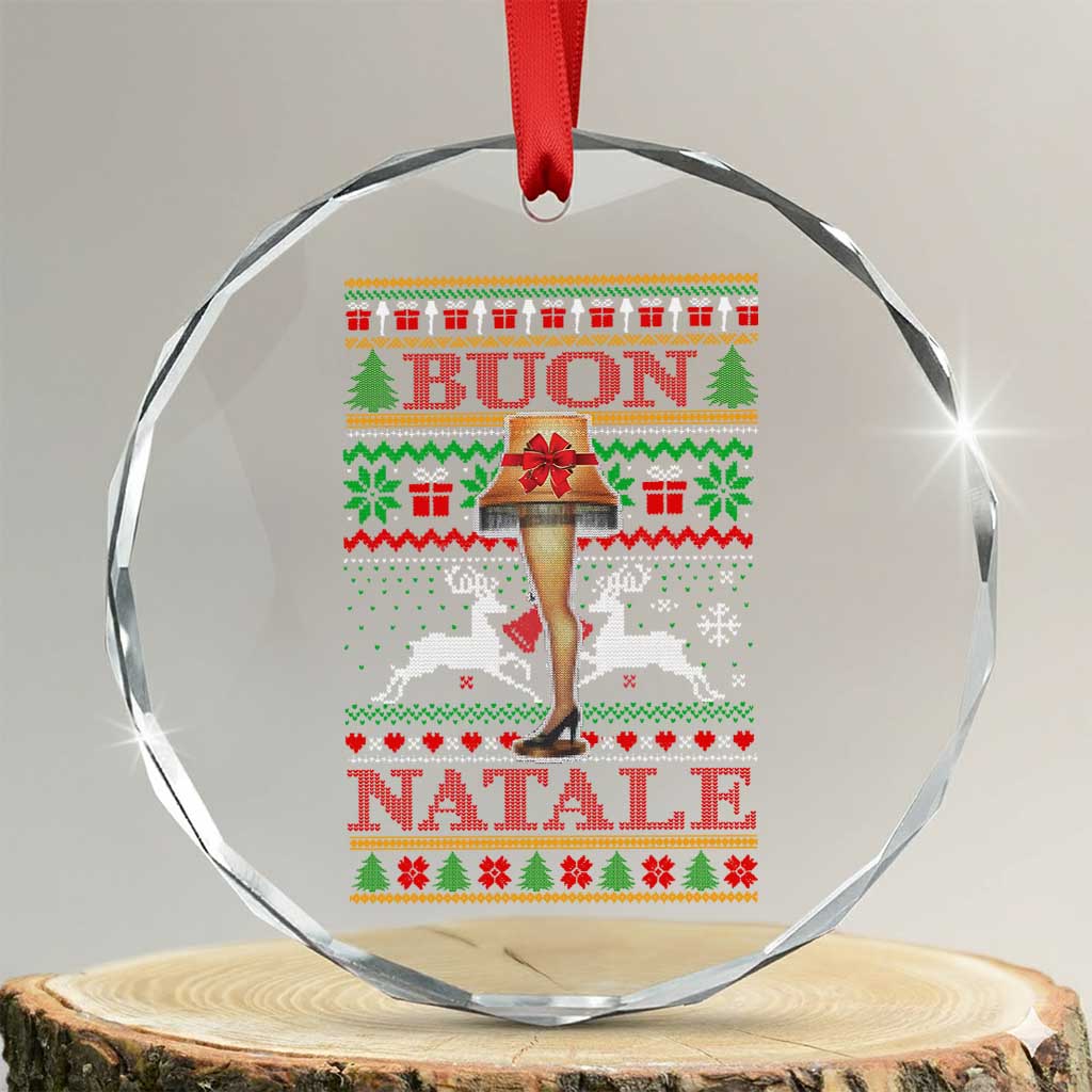 Funny Xmas Movie Crystal Glass Ornament Buon Natale Lamp Italian Christmas - Wonder Print Shop