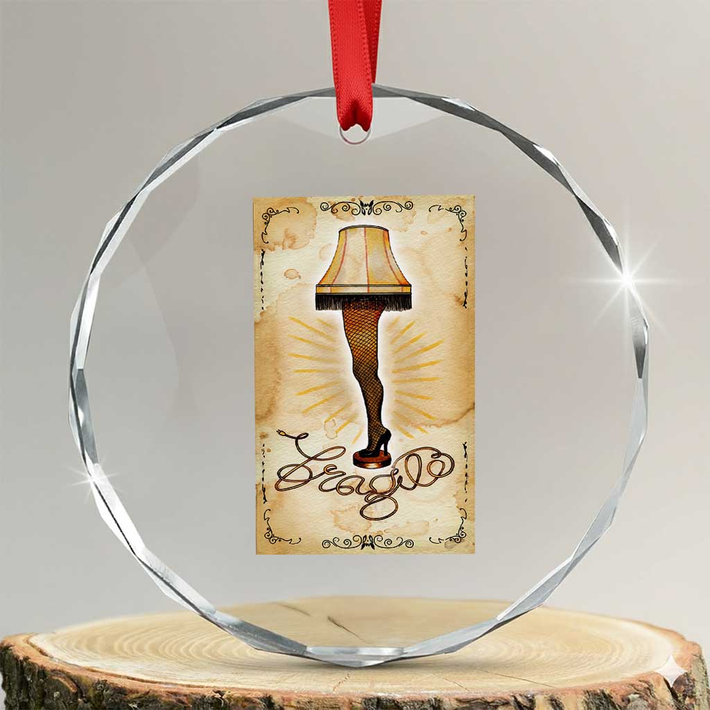 Funny Xmas Movie Crystal Glass Ornament Fragile Leg Lamp TS10