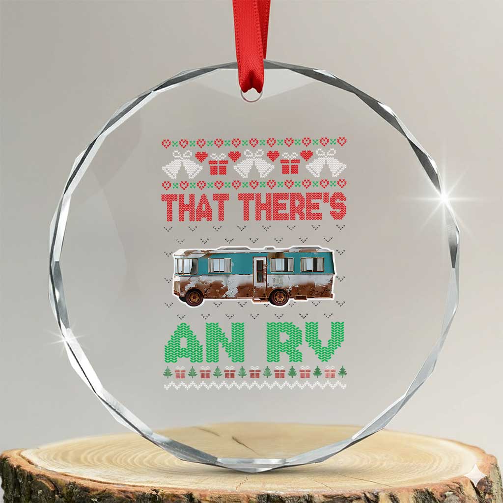 Funny Xmas Movie Crystal Glass Ornament That There's An RV Camping Motorhome Bell TS11