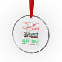 Funny Xmas Movie Crystal Glass Ornament That There's An RV Camping Motorhome Bell TS11