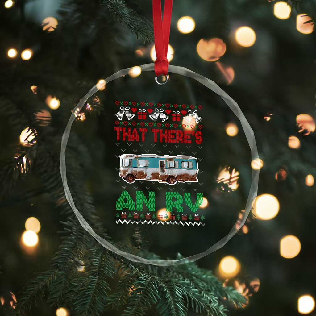 Funny Xmas Movie Crystal Glass Ornament That There's An RV Camping Motorhome Bell TS11