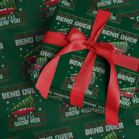 Funny Xmas Movie Wrapping Paper Roll Bend Over And I'll Show You Merry Xmas Tree Ugly Sweater