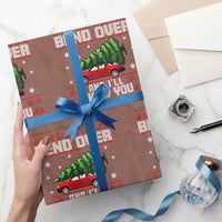 Funny Xmas Movie Wrapping Paper Roll Bend Over And I'll Show You Merry Xmas Tree Ugly Sweater