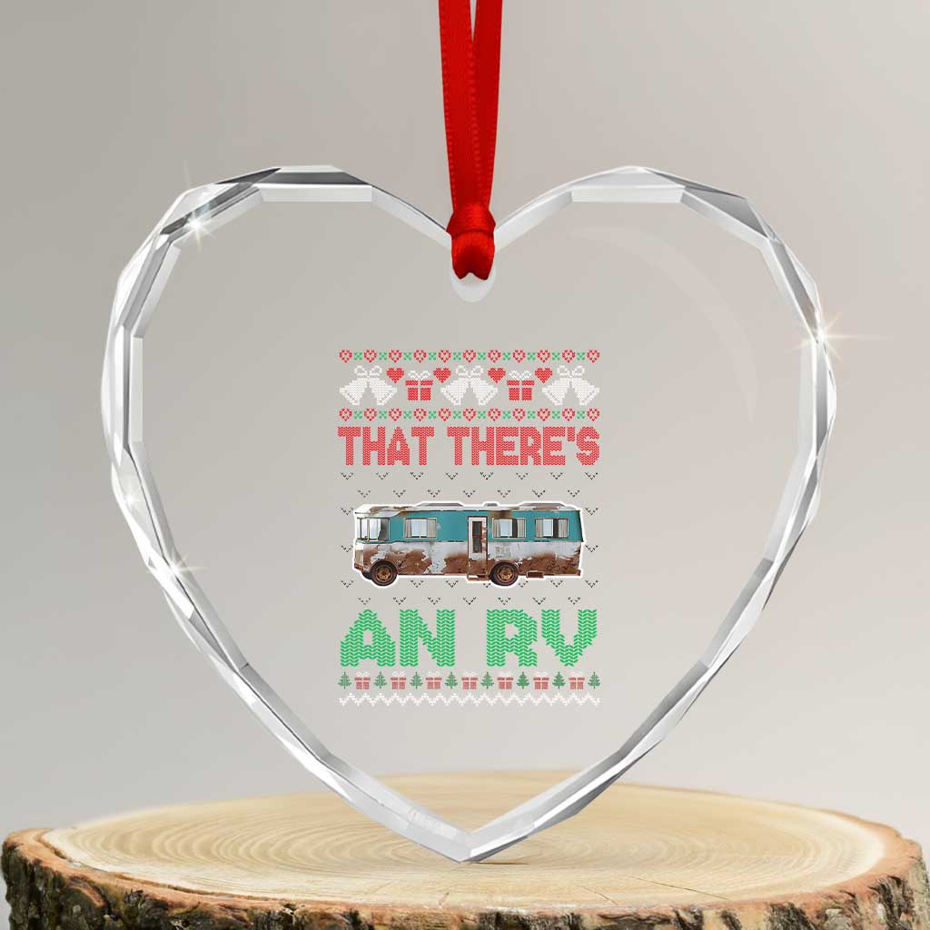Funny Xmas Movie Heart Crystal Glass Ornament That There's An RV Camping Motorhome Bell - Wonder Print Shop