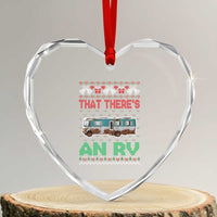 Funny Xmas Movie Heart Crystal Glass Ornament That There's An RV Camping Motorhome Bell - Wonder Print Shop