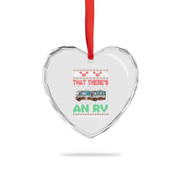 Funny Xmas Movie Heart Crystal Glass Ornament That There's An RV Camping Motorhome Bell - Wonder Print Shop