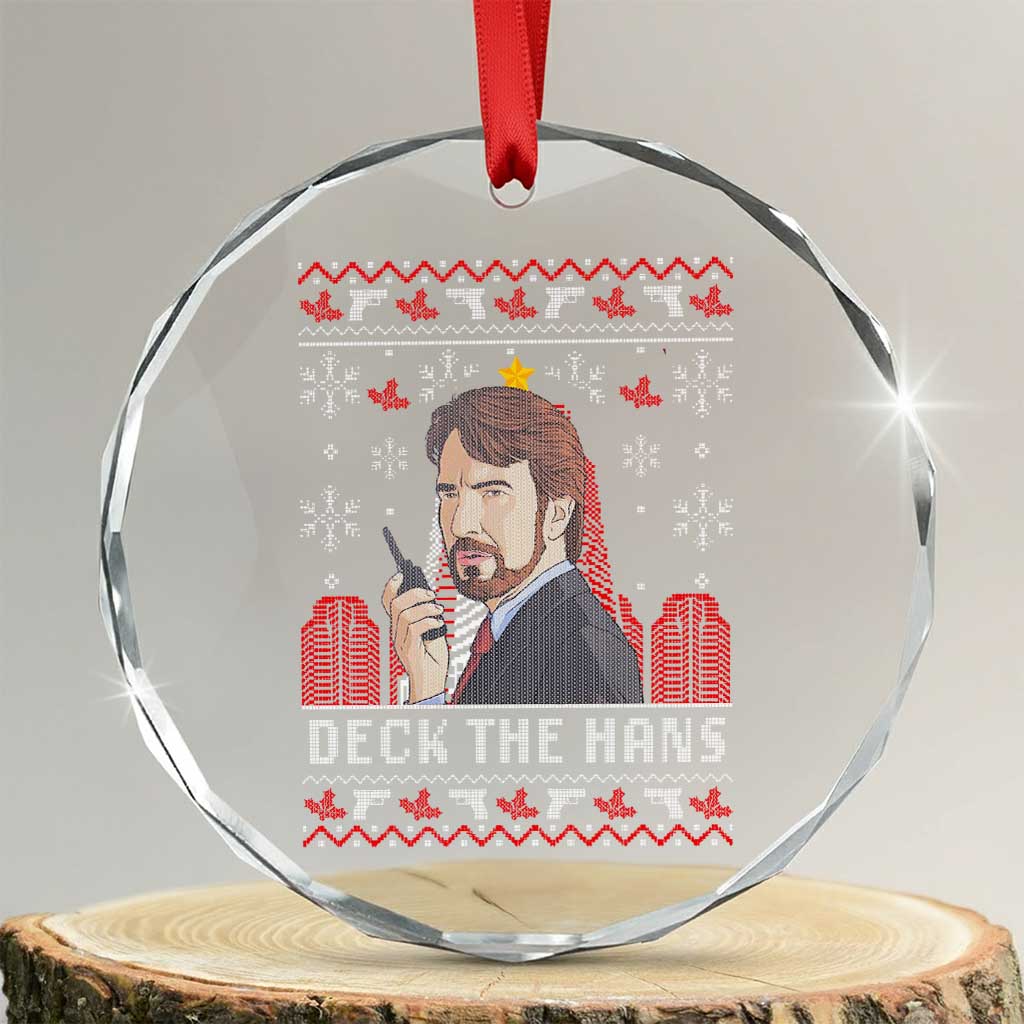 Funny Xmas Nakatomi Plaza Crystal Glass Ornament Deck The Hans TS11