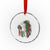 Funny Xmas Native American Crystal Glass Ornament Ho Ho Ho Lay Vintage War Bonnet TS11