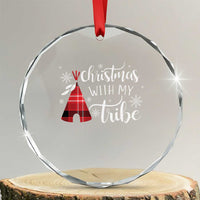 Funny Xmas Native American Crystal Glass Ornament Xmas With My Tribes TS11