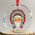 Funny Xmas Native American Indian Santa War Bonnet Crystal Glass Ornament TS11