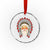 Funny Xmas Native American Indian Santa War Bonnet Crystal Glass Ornament TS11