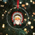 Funny Xmas Native American Indian Santa War Bonnet Crystal Glass Ornament TS11