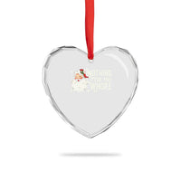 Funny Xmas Naughty Santa Heart Crystal Glass Ornament Nothing For You Whore - Wonder Print Shop