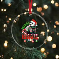 Funny Xmas Opossum Crystal Glass Ornament Merry Hissmass TS09