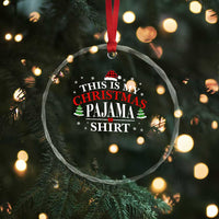 Funny Xmas Pajama Crystal Glass Ornament PJ PJS for Family TS10
