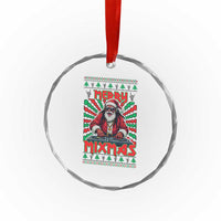 Funny Xmas Party Crystal Glass Ornament Merry Mixmas Santa DJ TS09