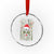 Funny Xmas Reindeer Hunting Camo Flag Crystal Glass Ornament - Wonder Print Shop