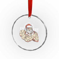 Funny Xmas Santa Crystal Glass Ornament Merry Rizzmas Sigmas Charisma Rizz Santa TS11
