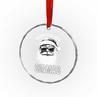 Funny Xmas Santa Crystal Glass Ornament Merry Rizzmas Sigmas Charisma Rizz Santa Claus TS11