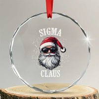 Funny Xmas Santa Crystal Glass Ornament Sigma Claus Cool Santa The Rizzler Meme - Wonder Print Shop