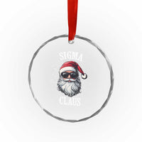 Funny Xmas Santa Crystal Glass Ornament Sigma Claus Cool Santa The Rizzler Meme - Wonder Print Shop
