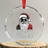 Funny Xmas Santa Crystal Glass Ornament Skibidi Rizzmas Cool Charisma Rizz Santa Claus TS11