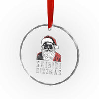 Funny Xmas Santa Crystal Glass Ornament Skibidi Rizzmas Cool Charisma Rizz Santa Claus TS11
